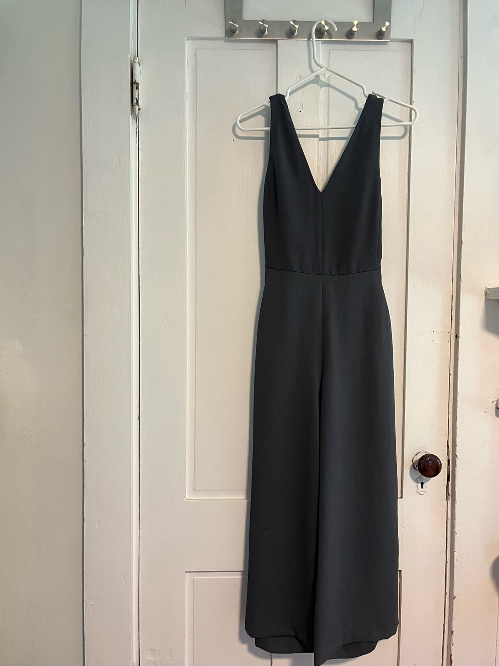 Aritzia Wilfred Ecoulement sleeveless wide leg crop jumpsuit- grey blue like new